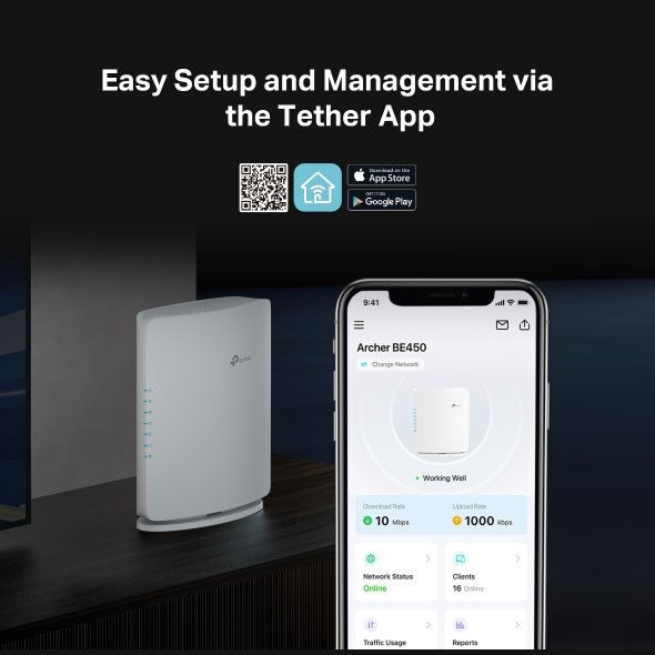 TP-Link Archer BE450 BE7200 Dual-Band Wi-Fi 7 Router - Image 9