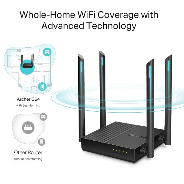 TP-Link Archer C64 AC1200 Dual-Band Wi-Fi Router - Image 6