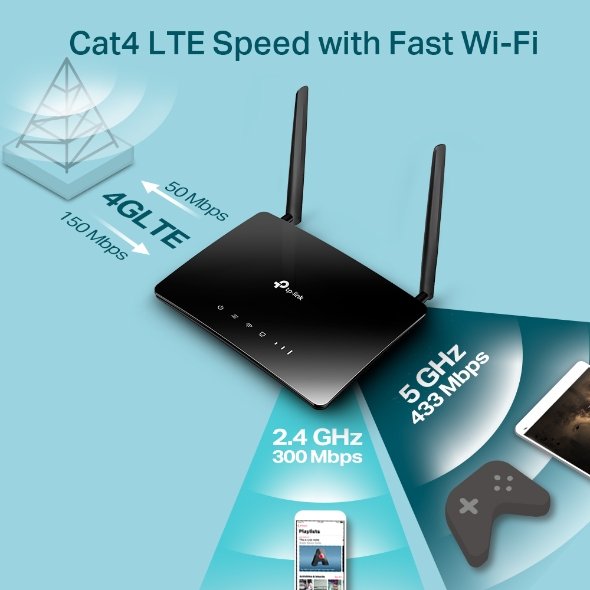 TP-Link Archer MR200 AC750 Wireless Dual Band 4G LTE Router - Image 6