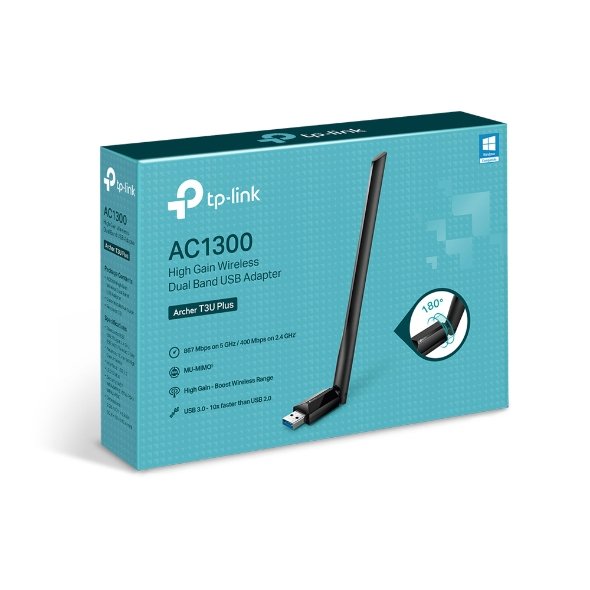 TP-Link Archer T3U Plus AC1300 High Gain Dual Band Wi-Fi USB Adapter - Image 4