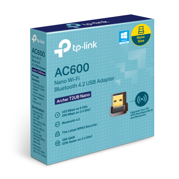 TP-Link Archer T2UB Nano AC600 Nano Wi-Fi Bluetooth 4.2 USB Adapter - Image 6