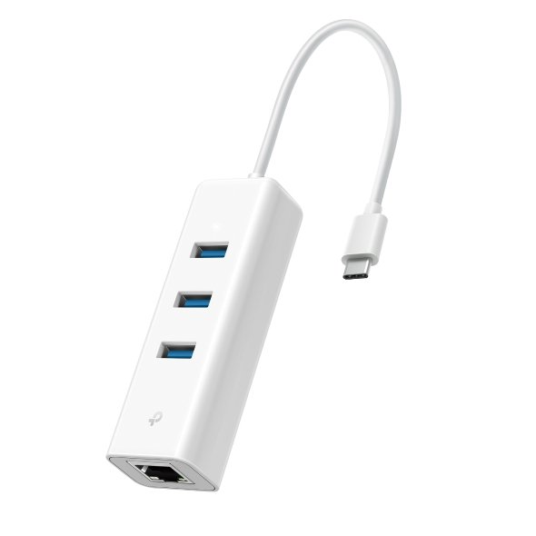TP-Link UE330C USB Type-C to Gigabit Ethernet Adapter with 3-Port USB 3.0 Hub - Image 2