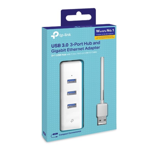 TP-Link UE330 USB 3.0 to Gigabit Ethernet Adapter with 3-Port USB 3.0 Hub - Image 4