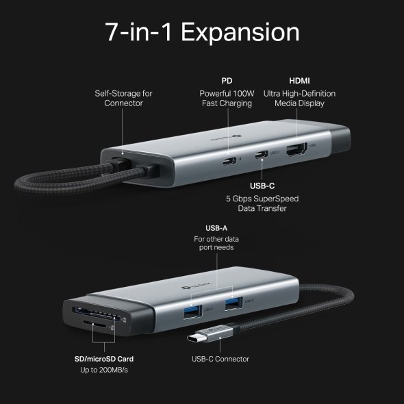 TP-Link UH7020C USB Type-C 7-Port Hub - Image 6