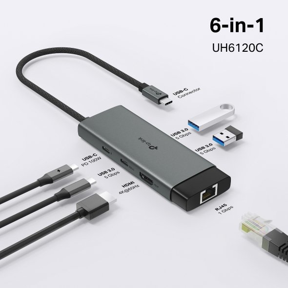 TP-Link UH6120C USB Type-C 6-Port Hub - Image 5
