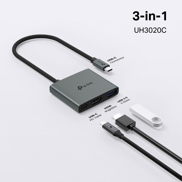 TP-Link UH3020C USB Type-C 3-Port Hub - Image 3
