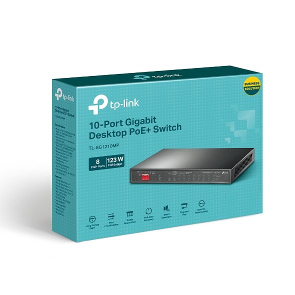 TP-Link TL-SG1210MP 10-Port Gigabit Desktop/Rackmount PoE+ Switch - Image 8