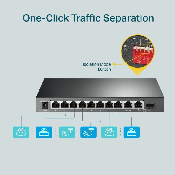 TP-Link TL-SG1210MP 10-Port Gigabit Desktop/Rackmount PoE+ Switch - Image 5
