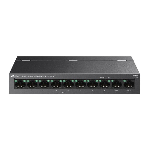 TP-Link LS110P 10-Port Desktop Switch with 8-Port PoE+