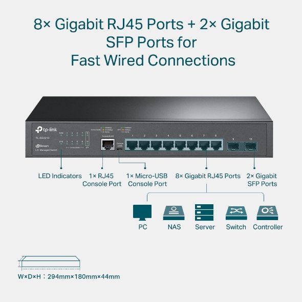 TP-Link SG3210 8-Port Managed Switch - Image 4