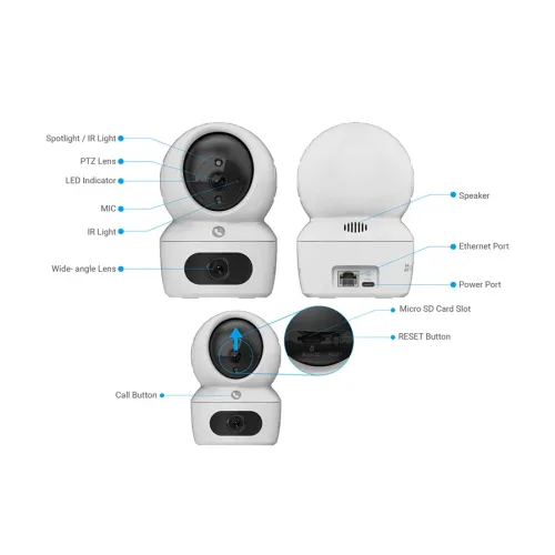 EZVIZ H7c Dual Lens 8MP Smart Indoor PT Camera - Image 3