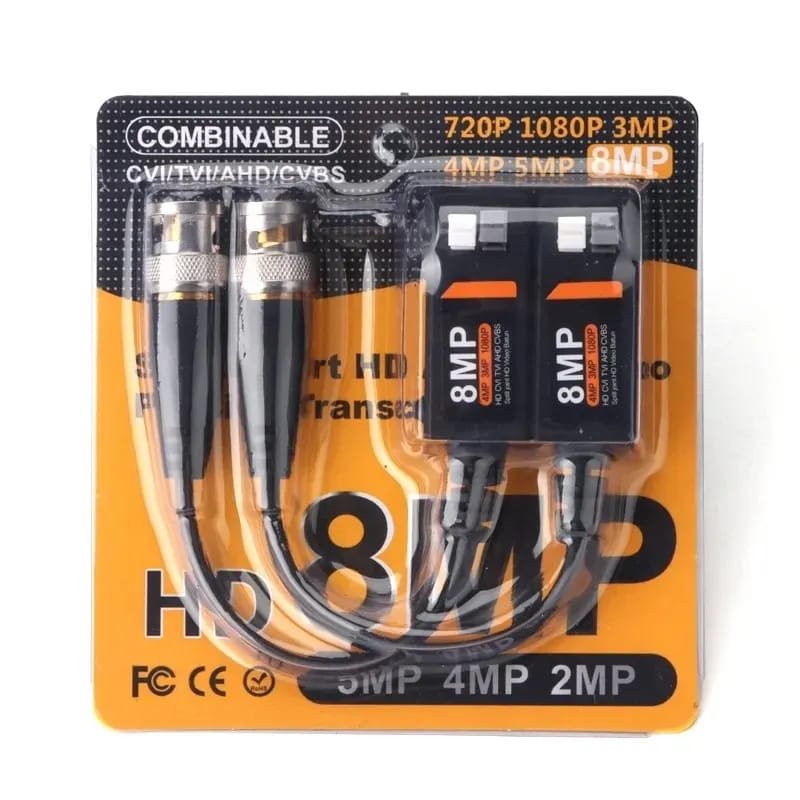 Combinable 8MP CCTV Video Balun AHD/TVI/CVI/CVBS