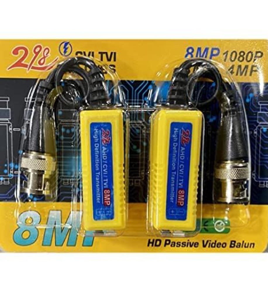 2P 8MP HD Passive Video Balun AHD/CVI/TVI/CVBS